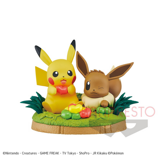 Pokemon - Pocket Monsters - Mogu Mogu Time - Pikachu & Eevee Figure (Banpresto)