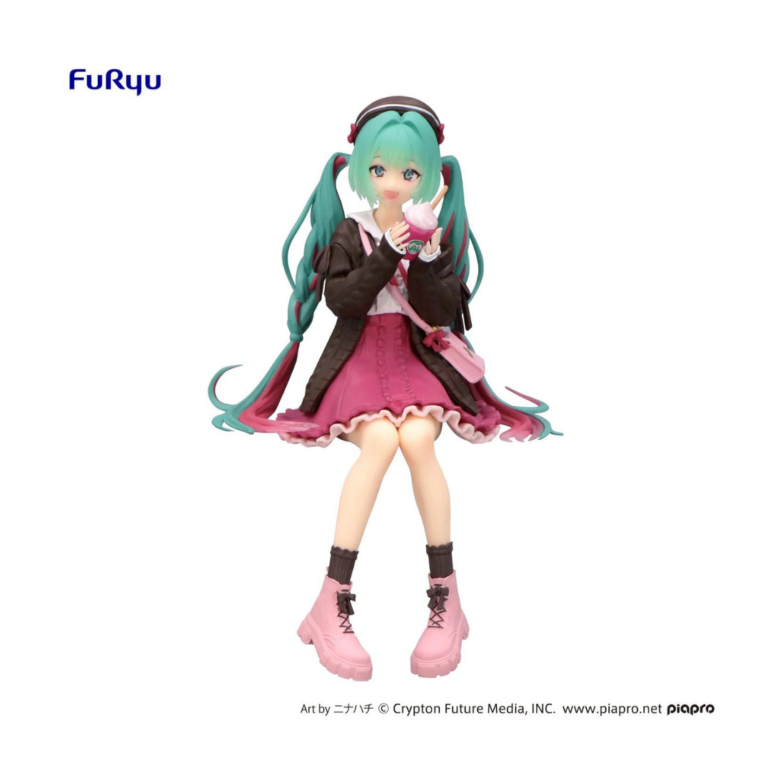 Piapro Characters - Hatsune Miku - Noodle Stopper Figure - Autumn Date, Pink ver. (FuRyu)