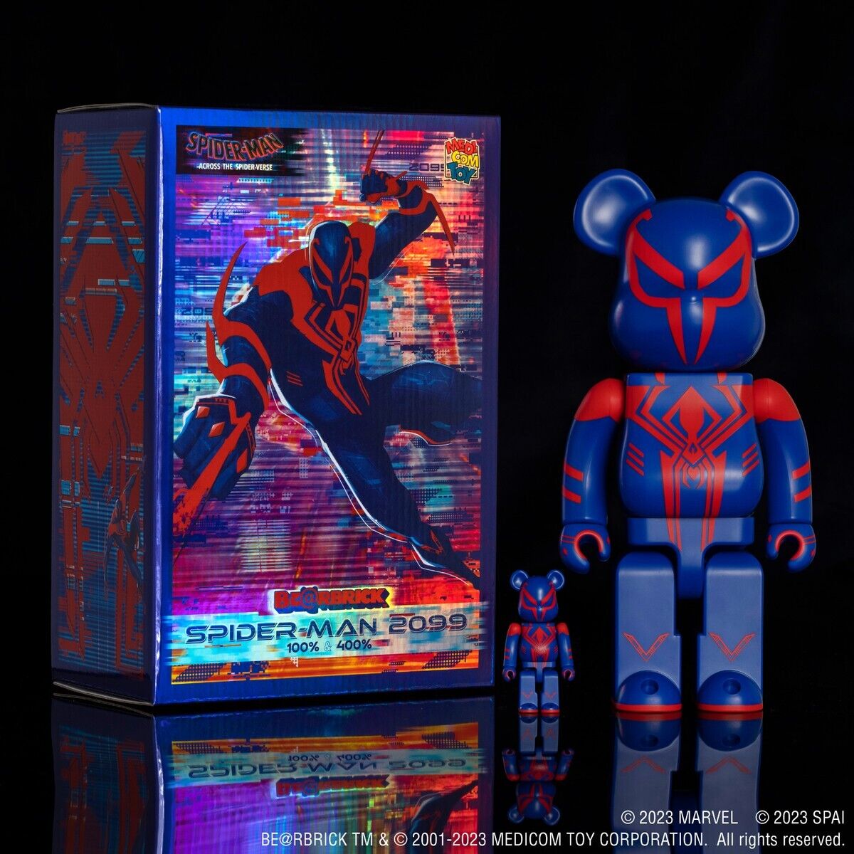 BE@RBRICK - Spider-Man: Across the Into the Spider-Verse - SPIDER-MAN 2099 - 100% & 400%